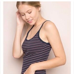 Brandy Melville Marlena Navy Striped Cami Top